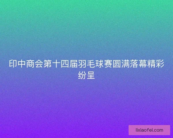 印中商会第十四届羽毛球赛圆满落幕精彩纷呈